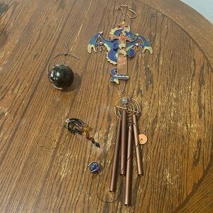 Dragon windcheim, dragon ornament and glassblown ornament. All three!!